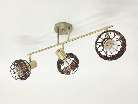 Стельова люстра на 3 плафони 91180L/3 бронза Стельова люстра на 3 плафони 91180L/3 бронза