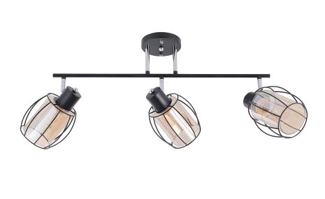 Стельова люстра з 3 плафонами 91180M/3 чорний+хром Стельова люстра з 3 плафонами 91180M/3 чорний+хром