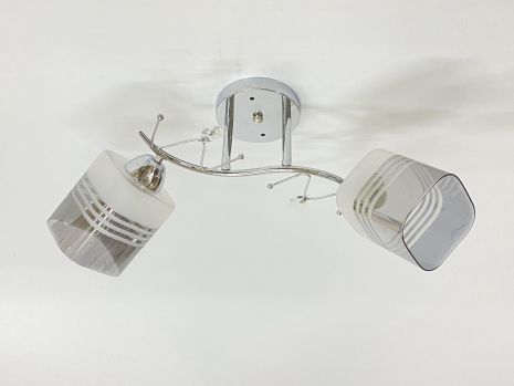 Стельова люстра на 2 плафони 91186B/2 хром Стельова люстра на 2 плафони 91186B/2 хром