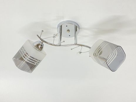 Стельова люстра на 2 плафони 91186B/2 хром Стельова люстра на 2 плафони 91186B/2 хром