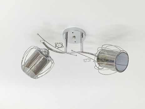Стельова люстра на 2 плафони 91187B/2 хром Стельова люстра на 2 плафони 91187B/2 хром