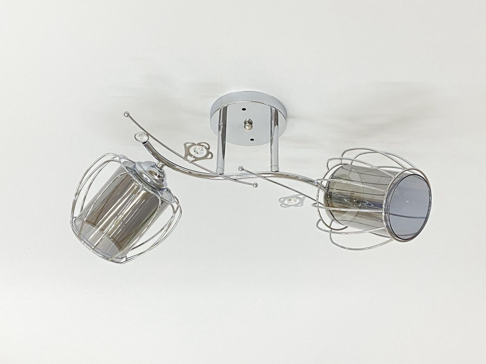 Стельова люстра на 2 плафони 91187B/2 хром Стельова люстра на 2 плафони 91187B/2 хром