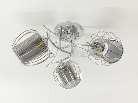 Стельова люстра на 3 плафони 91187B/3 хром Стельова люстра на 3 плафони 91187B/3 хром