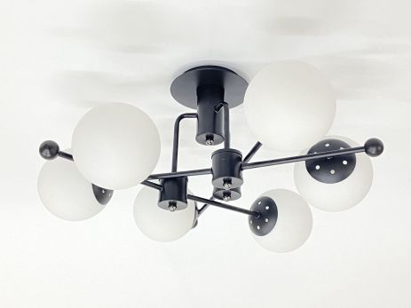 Потолочная люстра на 6 плафонов 91193A/6 черная