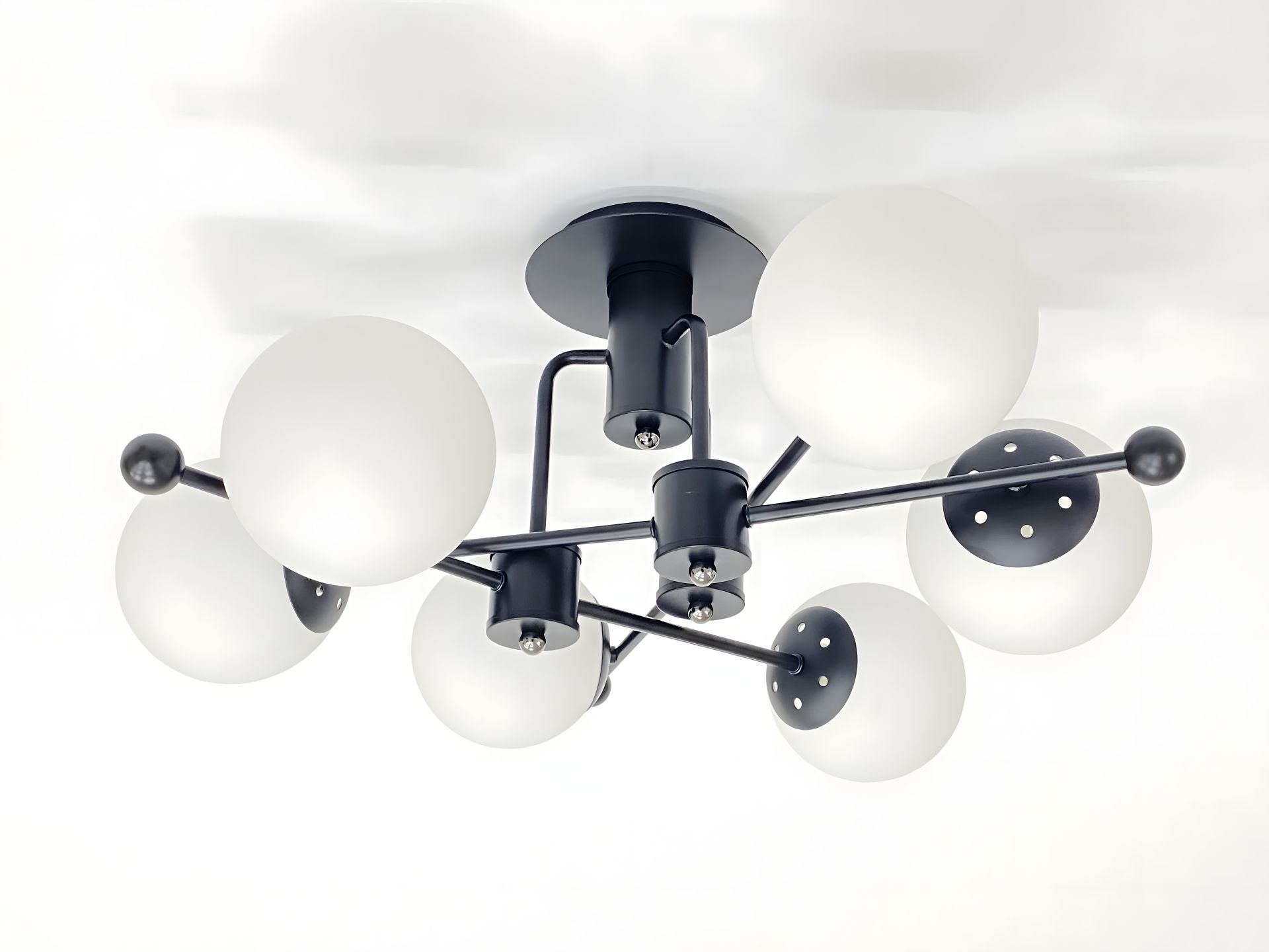 Потолочная люстра с 6 плафонами 91193A/6 черного цвета Потолочная люстра с 6 плафонами 91193A/6 черного цвета