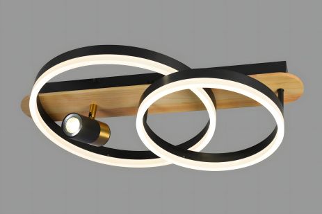 Стельова світлодіодна люстра VALESO 77084/2+1, чорна