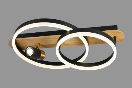 Люстра потолочная светодиодная VALESO 77084/2+1, черный