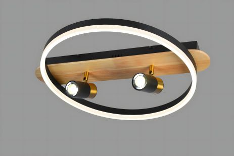 Черная светодиодная потолочная люстра VALESO 77084/1+2S