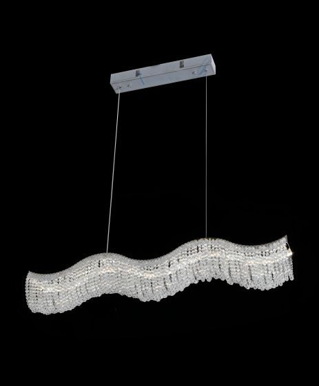 Підвісна світлодіодна люстра VALESO 33056/800*60, хромова