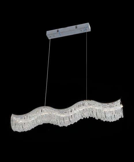 Підвісна світлодіодна люстра VALESO 33056/800*60, хромова