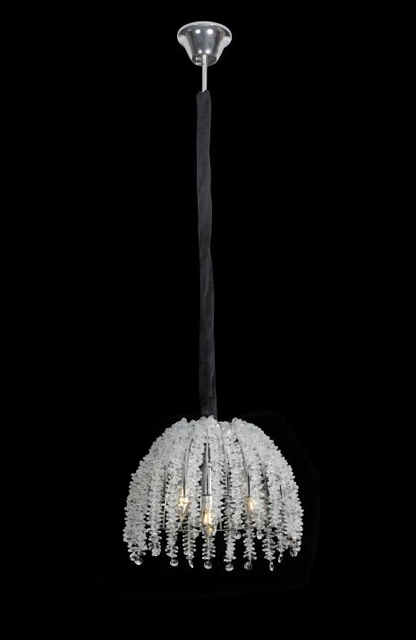 Кришталева люстра VALESO 33057/300 в хромовому кольорі на 3 лампи E14 Кришталева люстра VALESO 33057/300 в хромовому кольорі на 3 лампи E14