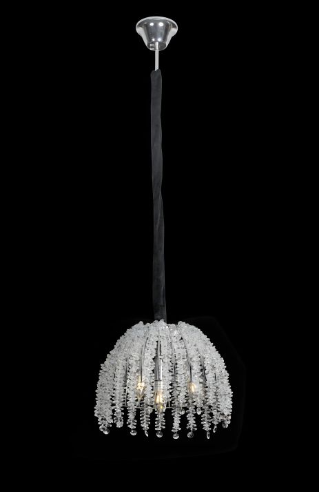 Кришталева люстра VALESO 33057/300 в хромовому кольорі на 3 лампи E14