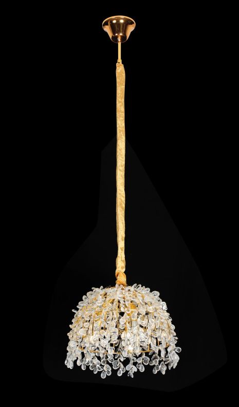 Люстра підвісна кришталева VALESO 33058/300 золотистий на 3 лампи E14