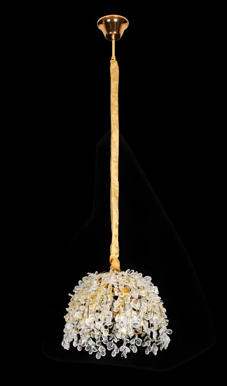 Кришталева люстра VALESO золотиста на 3 лампи E14 (33058/300)