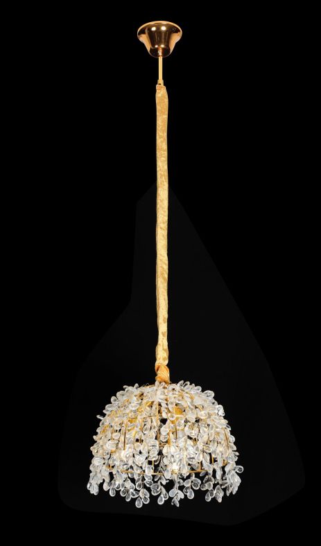 Люстра подвесная хрустальная VALESO 33058/300 золотистый на 3 лампы E14