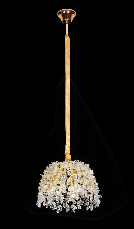 Кришталева люстра VALESO золотиста на 3 лампи E14 (33058/300)