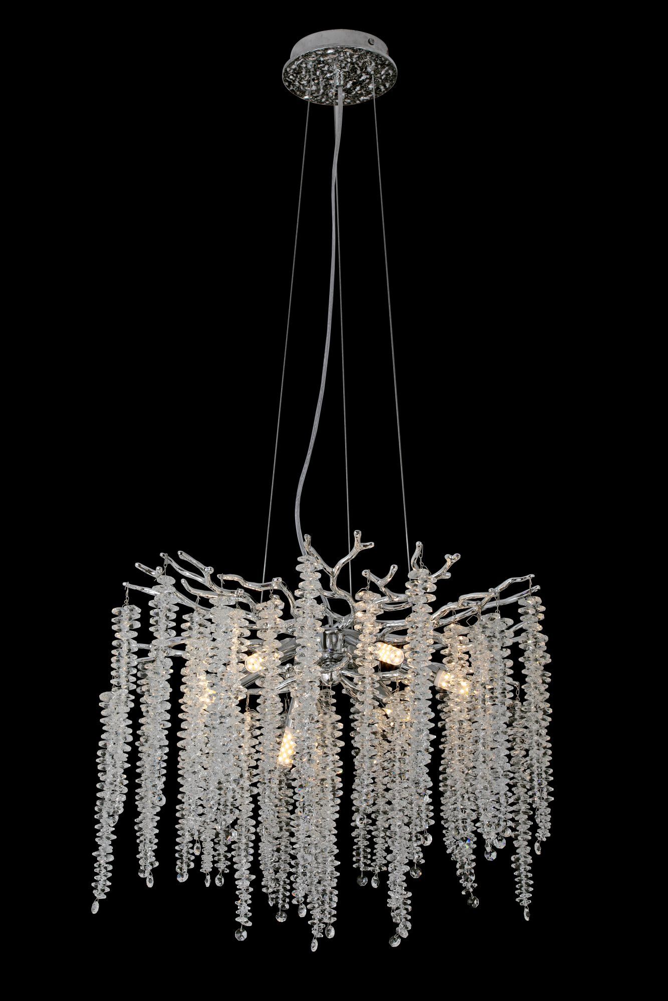 Люстра стельова кришталева VALESO 33001/460 хромовий на 6 ламп E14 Люстра стельова кришталева VALESO 33001/460 хромовий на 6 ламп E14