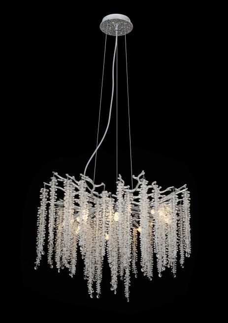 Люстра підвісна кришталева VALESO 33001/600 хром на 8 ламп E14 Люстра підвісна кришталева VALESO 33001/600 хром на 8 ламп E14