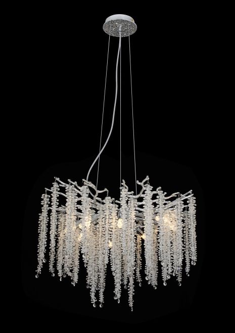 Люстра підвісна кришталева VALESO 33001/600 хром на 8 ламп E14