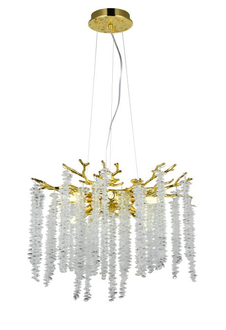 Хрустальная люстра VALESO 33001/460 золотистая на 6 ламп E14