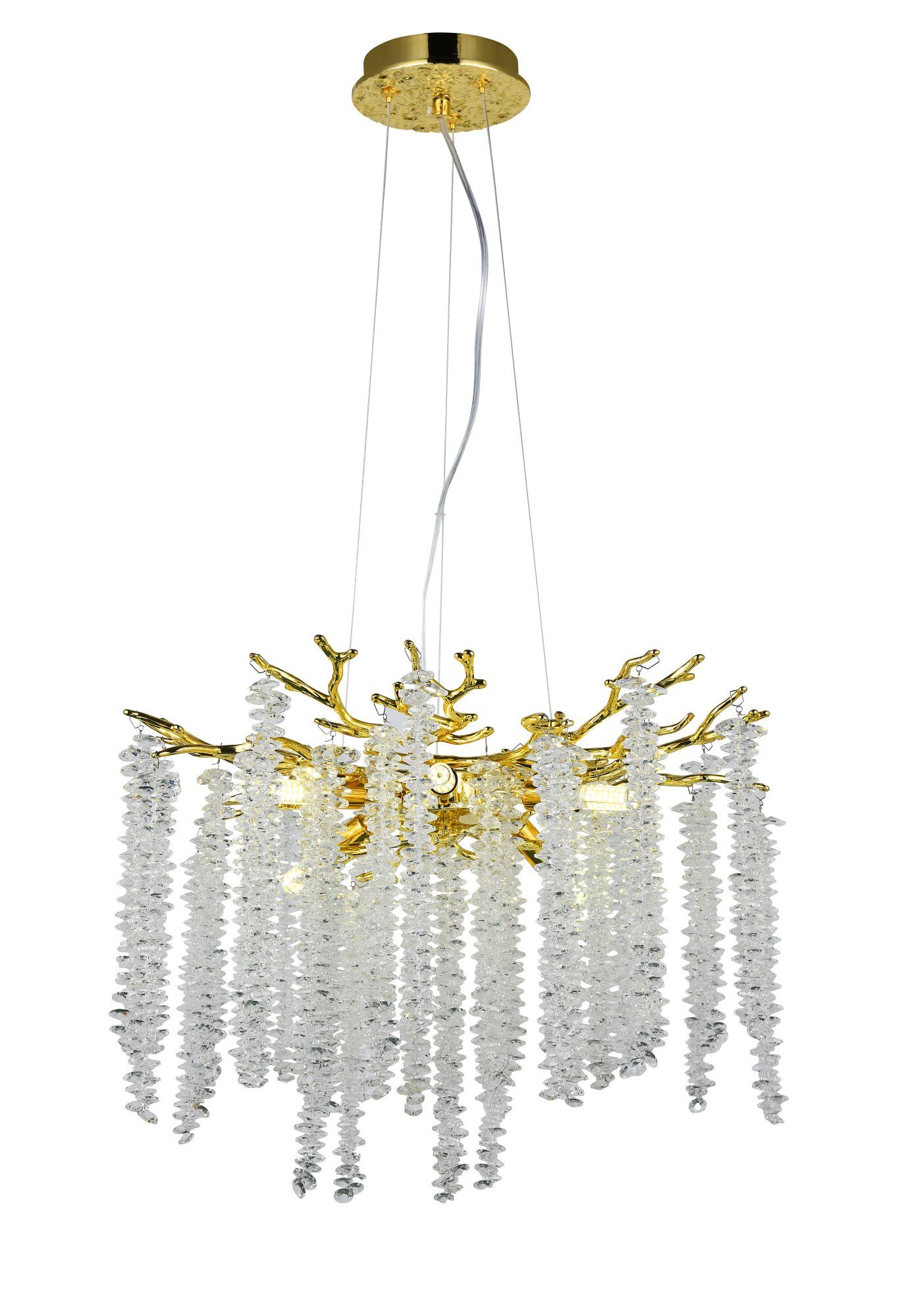 Люстра підвісна кришталева VALESO 33001/460 золотистий на 6 ламп E14 Люстра підвісна кришталева VALESO 33001/460 золотистий на 6 ламп E14