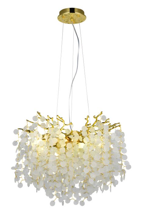 Золотая подвесная люстра VALESO 33003/460 на 6 ламп E14 Золотая подвесная люстра VALESO 33003/460 на 6 ламп E14