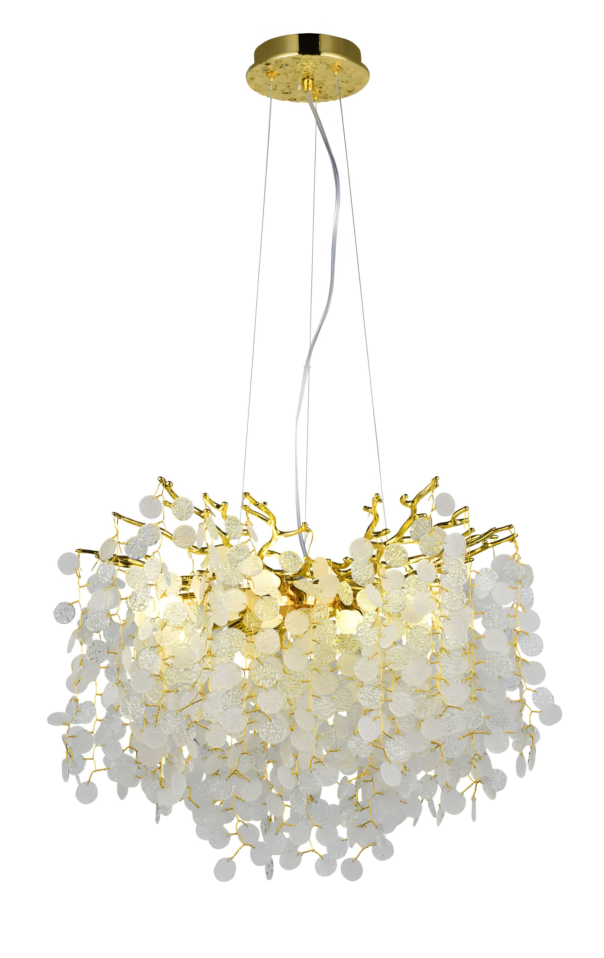 Золотая подвесная люстра VALESO 33003/460 на 6 ламп E14 Золотая подвесная люстра VALESO 33003/460 на 6 ламп E14