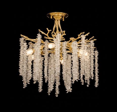 Люстра потолочная хрустальная VALESO C33001/460 золотой на 6 ламп E14 Люстра потолочная хрустальная VALESO C33001/460 золотой на 6 ламп E14