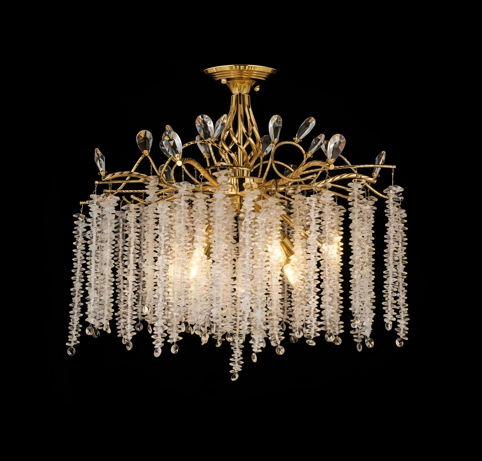 Підвісна кришталева люстра VALESO 1113/600 золота на 9 ламп E14 Підвісна кришталева люстра VALESO 1113/600 золота на 9 ламп E14