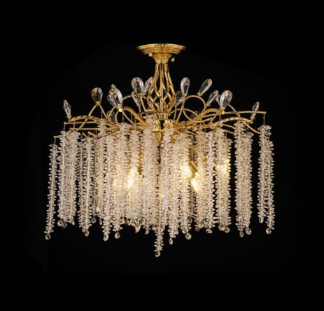 Люстра подвесная хрустальная VALESO 1113/600 золотой на 9 ламп E14 Люстра подвесная хрустальная VALESO 1113/600 золотой на 9 ламп E14