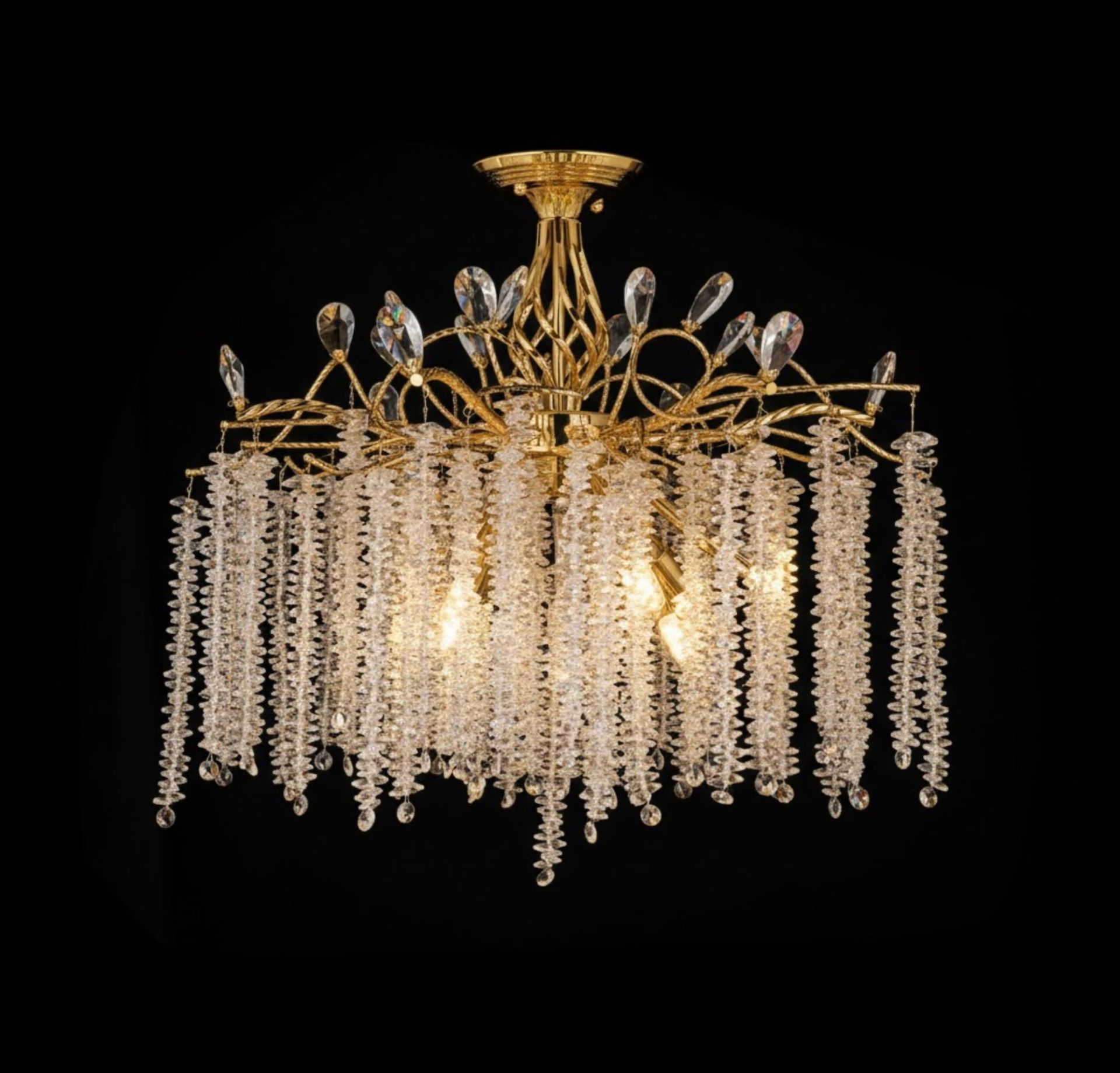 Люстра підвісна кришталева VALESO 1113/600 золотий на 9 ламп E14 Люстра підвісна кришталева VALESO 1113/600 золотий на 9 ламп E14