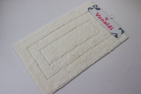 Коврик для ванной 100*60 см Vonaldi Elite Optical White 70010