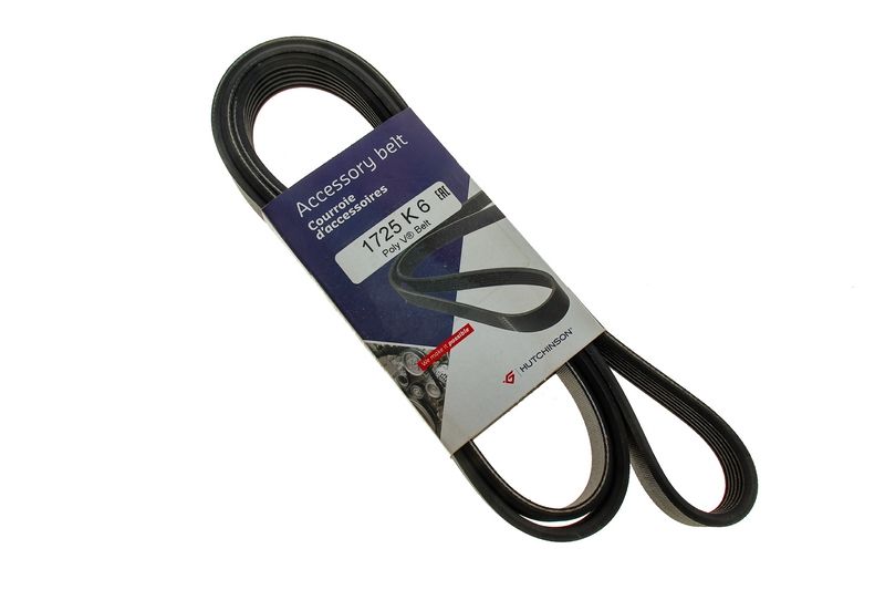 Генераторний ремінь Opel Astra/Omega/Vectra 1.6-2.2 86-03, Hutchinson (1725K6) Генераторний ремінь Opel Astra/Omega/Vectra 1.6-2.2 86-03, Hutchinson (1725K6)