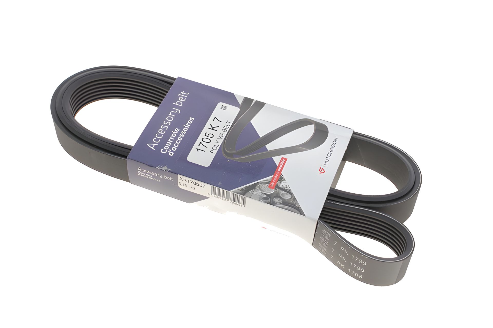 Генератора ремень Renault Megane II 2.0 dCi 05-09 (7PK1705), Hutchinson (1705K7) Генератора ремень Renault Megane II 2.0 dCi 05-09 (7PK1705), Hutchinson (1705K7)