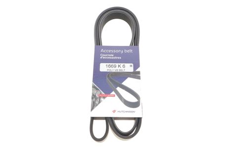 Ремінь генератора 6PK1670 Ducato/Boxer 2.2HDi 06(+AC) Doblo 1.3D Multijet 04 (+AC), Hutchinson (1669K6) Ремінь генератора 6PK1670 Ducato/Boxer 2.2HDi 06(+AC) Doblo 1.3D Multijet 04 (+AC), Hutchinson (1669K6)