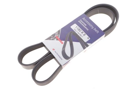 Ремень генератора 6PK1183 Audi 80/A6/Fabia 1.9TDI (AC)/Ducato 2.0JTD 01 (ALT), Hutchinson (1180K6)