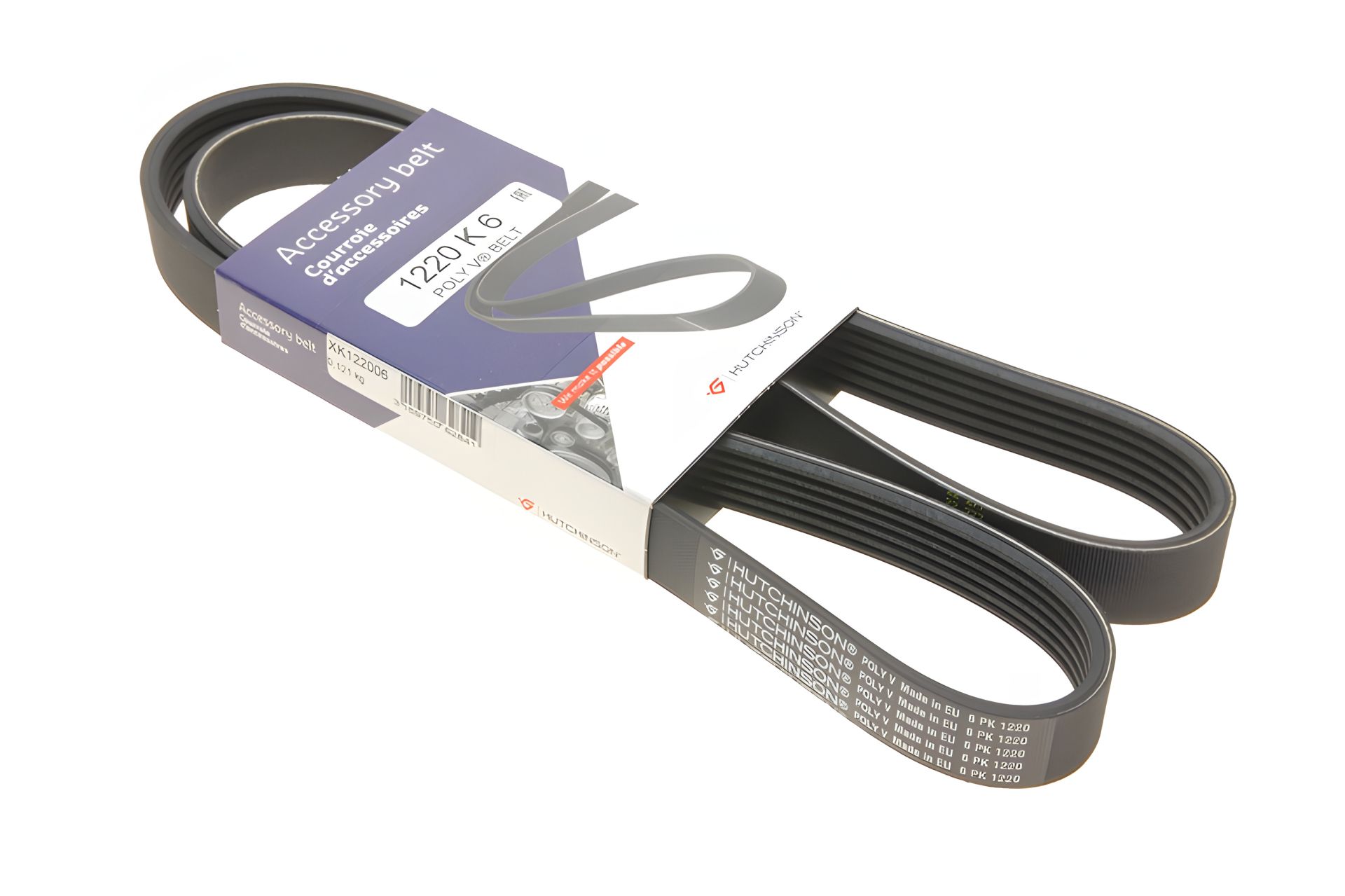 Генератора ремінь Nemo/Fiorino/Bipper 1.4 (TU3A/KFT/KFV) 07-, Hutchinson (1220K6) Генератора ремінь Nemo/Fiorino/Bipper 1.4 (TU3A/KFT/KFV) 07-, Hutchinson (1220K6)