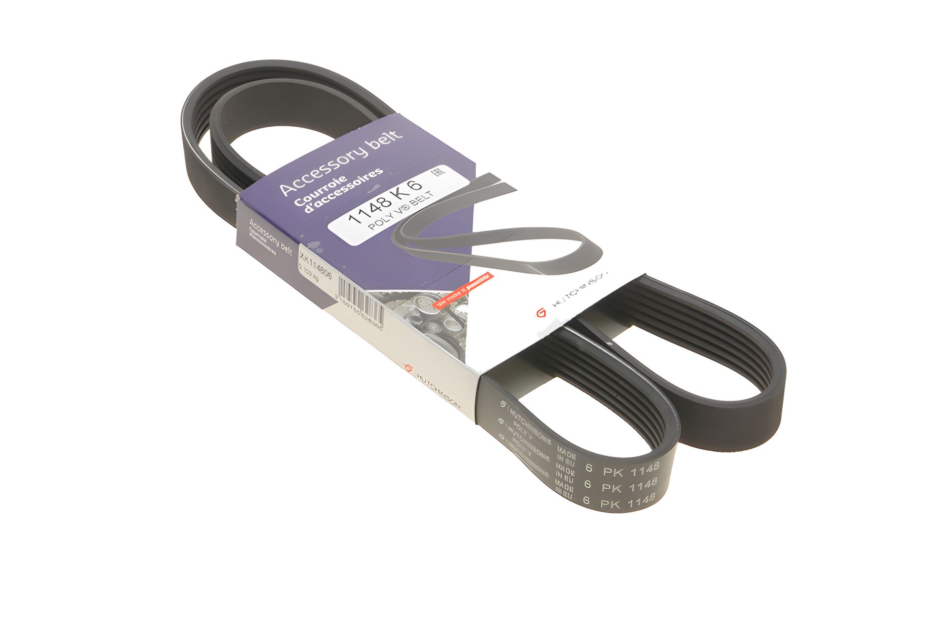 Генераторный ремень 6PK1148 для Golf III/Passat B3/B4 1.9D/TDI (AC), Hutchinson (1148K6) Генераторный ремень 6PK1148 для Golf III/Passat B3/B4 1.9D/TDI (AC), Hutchinson (1148K6)