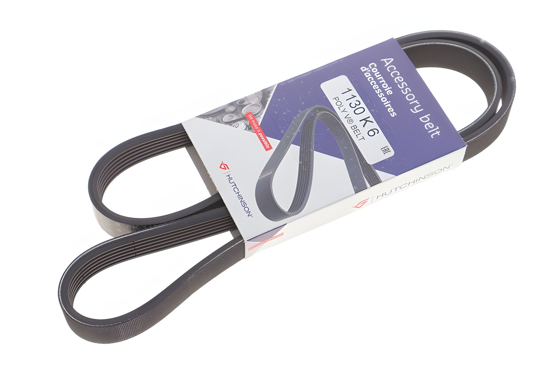 Ремінь генератора 6PK1130 для Jumper 1.9TD 9402 ALT, PS, Hutchinson (1130K6) Ремінь генератора 6PK1130 для Jumper 1.9TD 9402 ALT, PS, Hutchinson (1130K6)