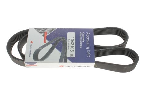 Ремень генератора 6PK1043 Golf III/Passat/T4 1.9D/TD (TP), Hutchinson (1042K6)