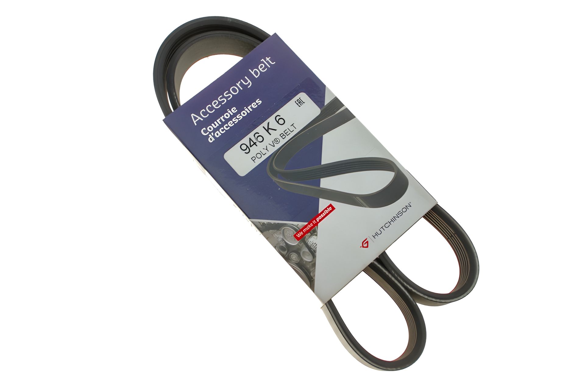 Генераторний ремінь 6PK948 для Golf V/Audi A3 2.0TDI 03 (-AC)/Jumper/Ducato 2.8HDI 00, Hutchinson (946K6) Генераторний ремінь 6PK948 для Golf V/Audi A3 2.0TDI 03 (-AC)/Jumper/Ducato 2.8HDI 00, Hutchinson (946K6)