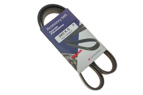 Ремень генератора 6PK948 для Golf V/Audi A3 2.0TDI 03 (-AC)/Jumper/Ducato 2.8HDI 00, Hutchinson (946K6)