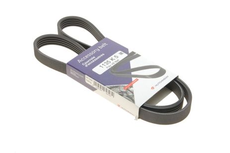 Ремінь генератора 5PK1133 Kangoo 1.5dCi 09/05 (-AC), Hutchinson (1135K5)