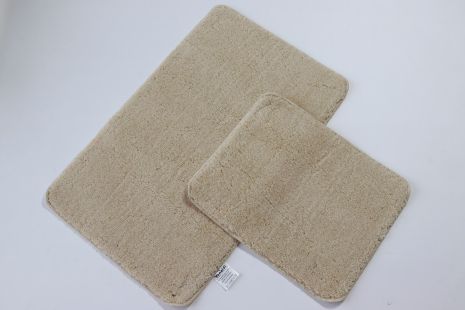 Набір килимків для ванної та туалету MaxiForm 50x80 і 40x50 см beige (60001)