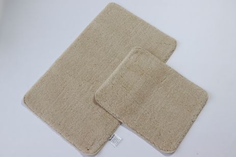 Набір килимків для ванної та туалету MaxiForm 50x80 і 40x50 см beige (60001) Набір килимків для ванної та туалету MaxiForm 50x80 і 40x50 см beige (60001)