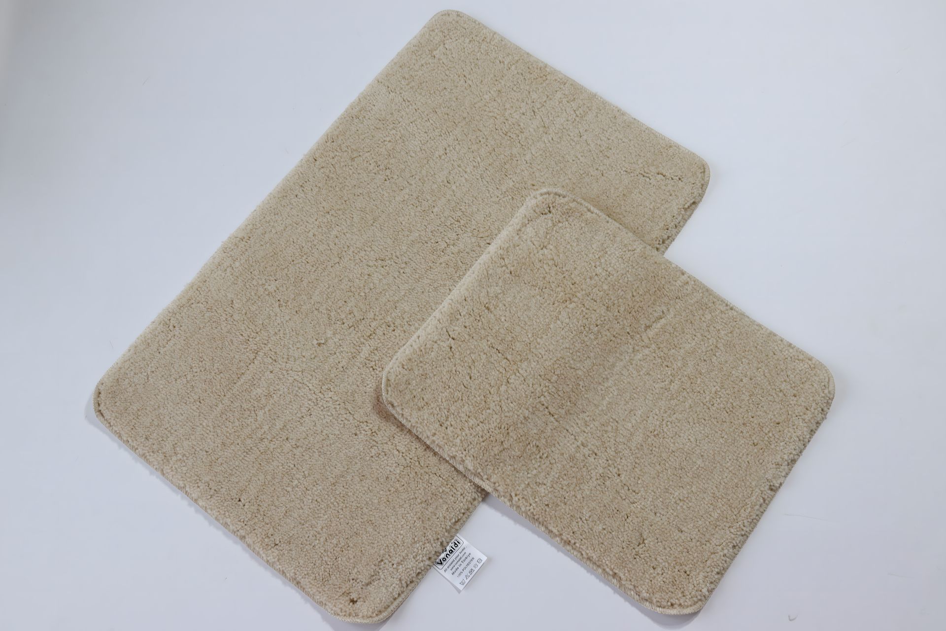 Набір килимків для ванної та туалету MaxiForm 50x80 і 40x50 см beige (60001) Набір килимків для ванної та туалету MaxiForm 50x80 і 40x50 см beige (60001)