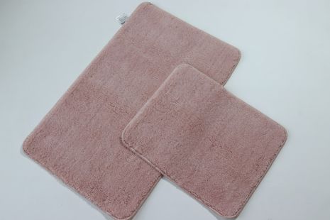 Набір килимків для ванної та туалету MaxiForm 50x80 см та 40x50 см, колір pudra, артикул 60008 Набір килимків для ванної та туалету MaxiForm 50x80 см та 40x50 см, колір pudra, артикул 60008