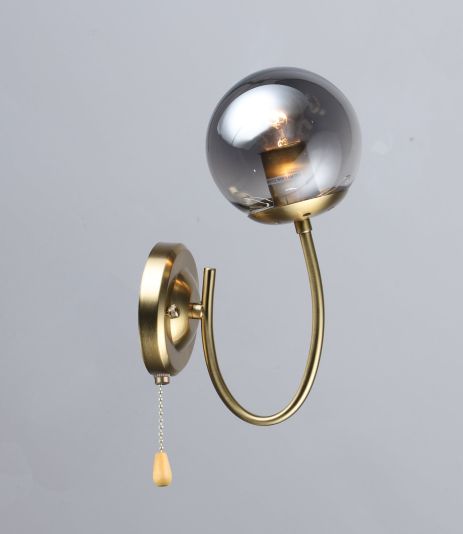 Бра з одним скляним плафоном N6609/1W (Мідь) Бра з одним скляним плафоном N6609/1W (Мідь)