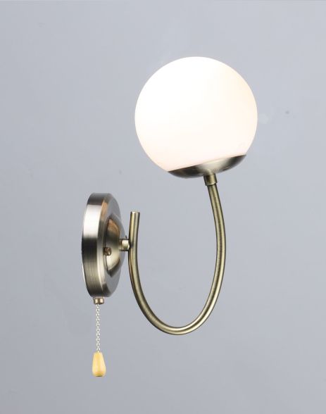 Бра з одним скляним плафоном N6610/1W (Бронза) Бра з одним скляним плафоном N6610/1W (Бронза)