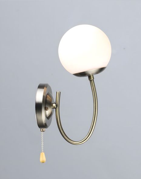 Настенное бра с одним плафоном из стекла N6610/1W (Бронза)